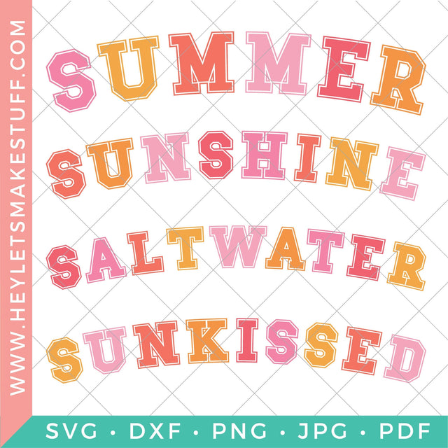 Varsity Sun Bundle SVG Hey Let's Make Stuff 