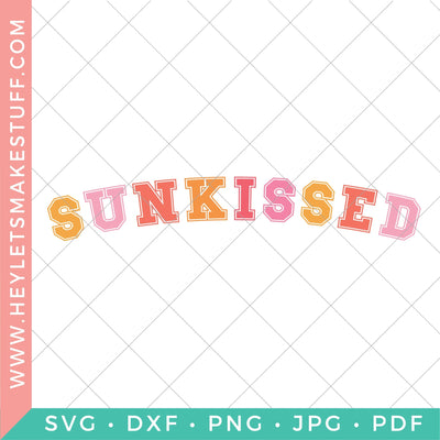 Varsity Sunkissed SVG Hey Let's Make Stuff 