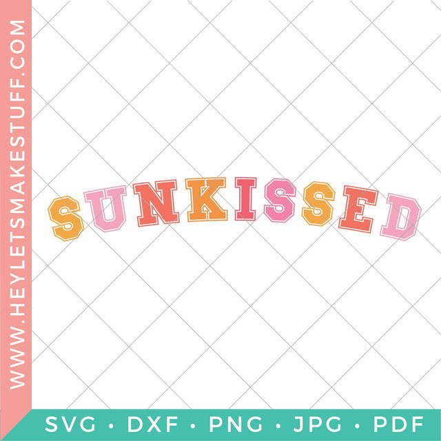 Varsity Sunkissed SVG Hey Let's Make Stuff 