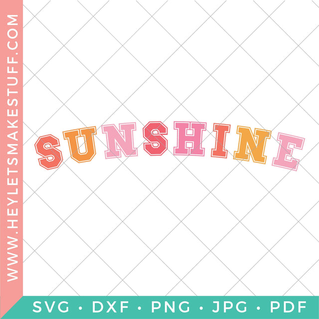 Varsity Sunshine SVG Hey Let's Make Stuff 