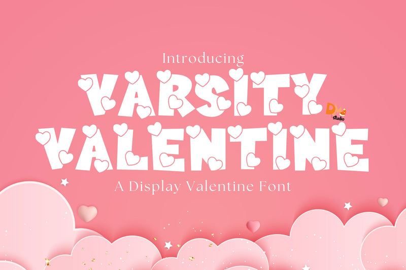 Varsity Valentine Font Dm Letter Studio 