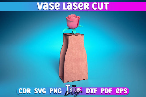 Vase Laser Cut Design | Flower Vase Design Laser Cut Design | CNC Files SVG The T Store Design 