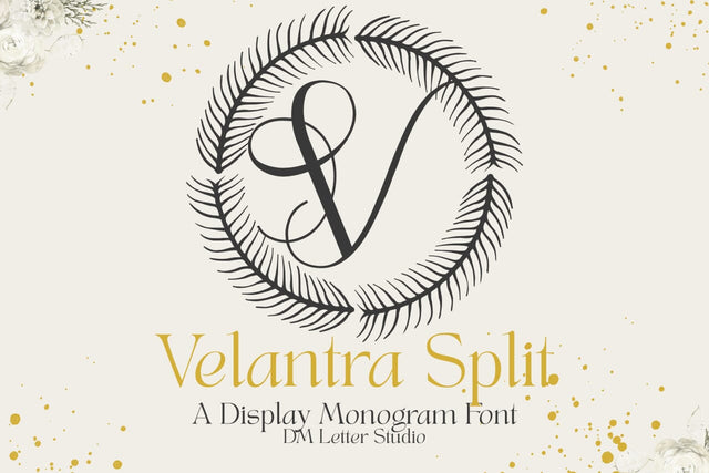 Velantra Monogram Font Font Dm Letter Studio 