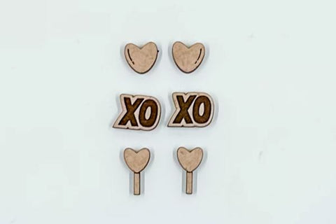 Velentine Stud Earrings SVG Crafting With Brenna 