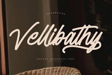Vellibathy - Modern Handbrush Font Font Letterena Studios 