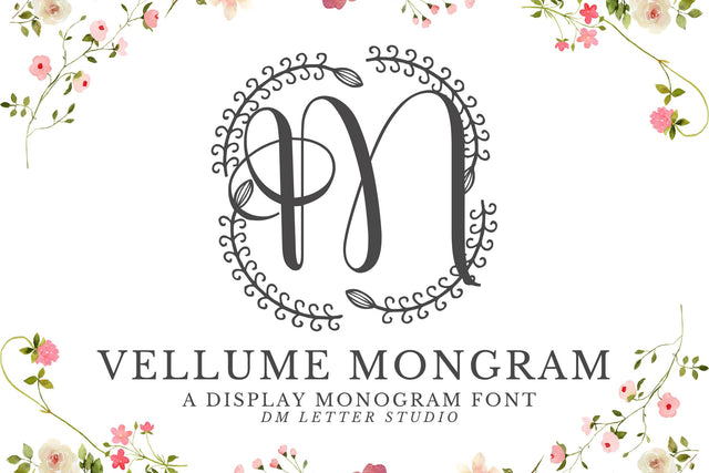 Vellume Monogram – Elegant Serif Monogram Font for Luxury Branding Font Dm Letter Studio 