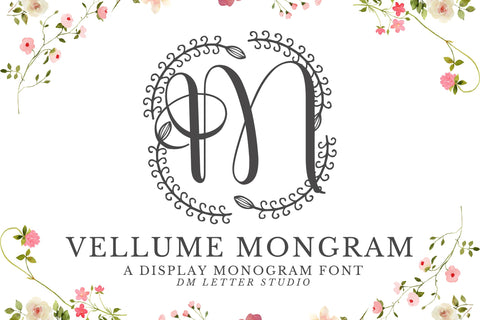 Vellume Monogram – Elegant Serif Monogram Font for Luxury Branding Font Dm Letter Studio 