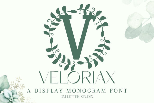 Veloriax Monogram Font Font Dm Letter Studio 