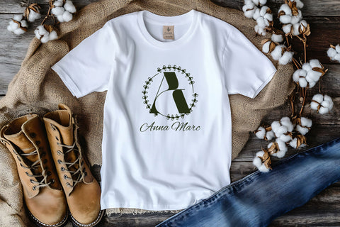 Veloura Crest Monogram – Regal Serif Monogram with Decorative Crest Style Font Dm Letter Studio 