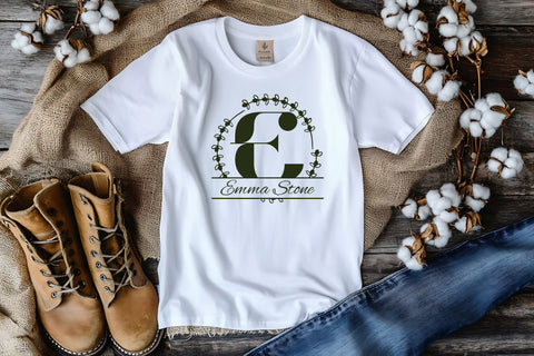 Veloura Crest Split Monogram – Elegant Split Serif Font with Crest-Style Flair Font Dm Letter Studio 