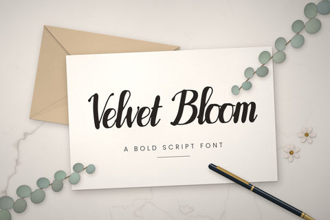 Velvet Bloom Bold Brush Script Font Font ampersand 