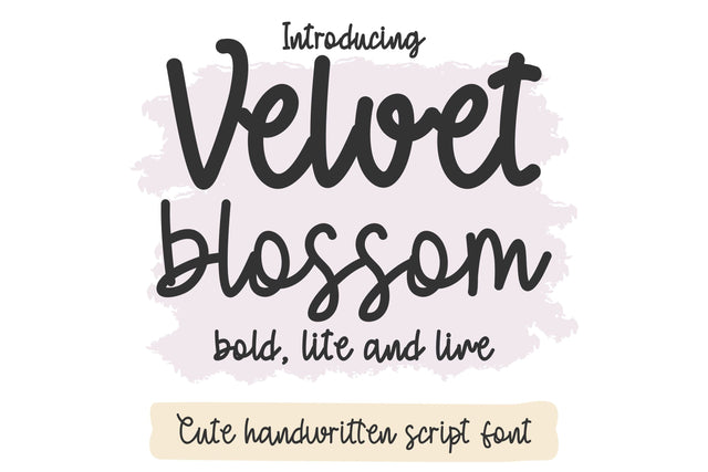 Velvet Blossom Fonts, Cute Font Bundle, Script Handwritten Font, Goodnotes Font, Cursive Font, Font for Cricut, Silhouette, Procreate, Canva Font TonisArtStudio 