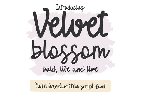 Velvet Blossom Fonts, Cute Font Bundle, Script Handwritten Font, Goodnotes Font, Cursive Font, Font for Cricut, Silhouette, Procreate, Canva Font TonisArtStudio 