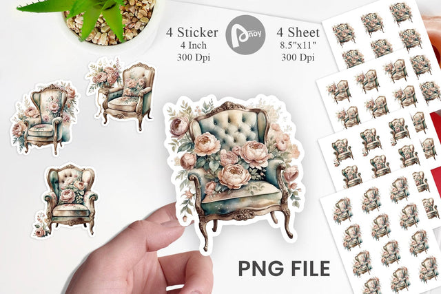 Velvet Chair Sticker Sublimation artnoy 