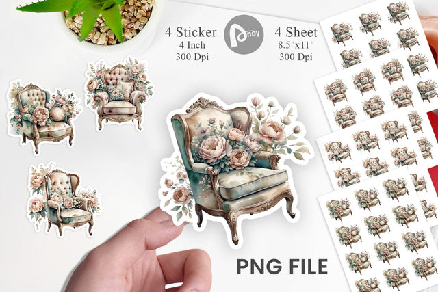 Velvet Chair Sticker Sublimation artnoy 