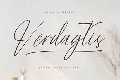 Verdagtis - Modern Handwritten Font Font Letterena Studios 