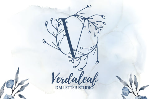 Verdaleaf Monogram Font Dm Letter Studio 