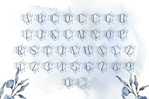 Verdaleaf Monogram Font Dm Letter Studio 