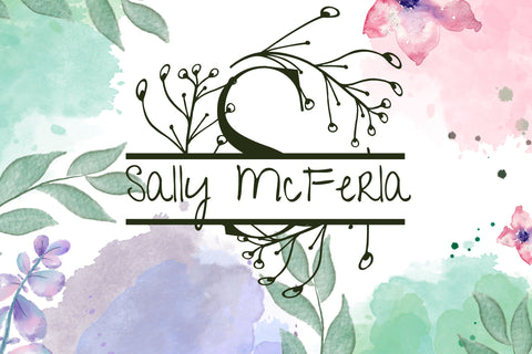 Verdaleaf Split Monogram Font Dm Letter Studio 