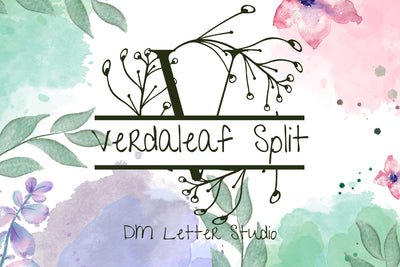 Verdaleaf Split Monogram Font Dm Letter Studio 