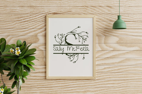 Verdaleaf Split Monogram Font Dm Letter Studio 