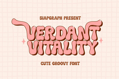 Verdant Vitality - Groovy Retro Font Font Masyafi Studio 