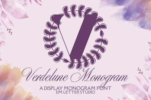 Verdelune Monogram Font Dm Letter Studio 