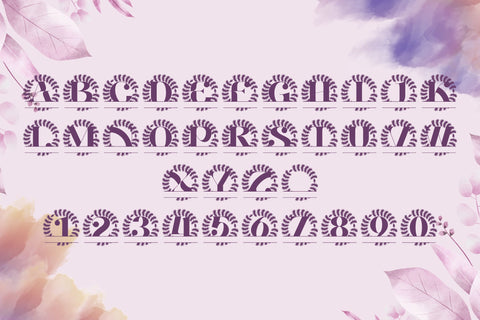 Verdelune Split Monogram Font Dm Letter Studio 