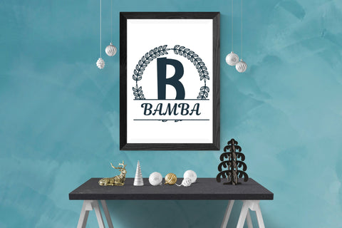 Verdiva Split Monogram Font Dm Letter Studio 