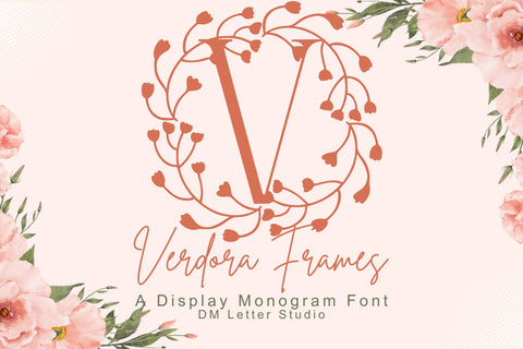 Verdora Frames Monogram Font Dm Letter Studio 