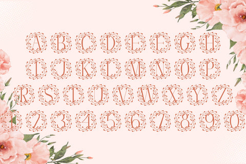 Verdora Frames Monogram Font Dm Letter Studio 