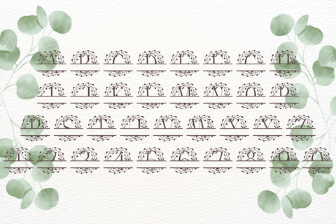 Verdora Frames Split Monogram Font Dm Letter Studio 