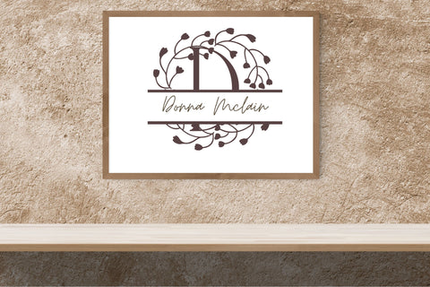 Verdora Frames Split Monogram Font Dm Letter Studio 