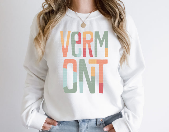 Vermont Retro Typography PNG | Vintage State Name Design | Sublimation Digital Download Sublimation Print Perfect Design Shop 