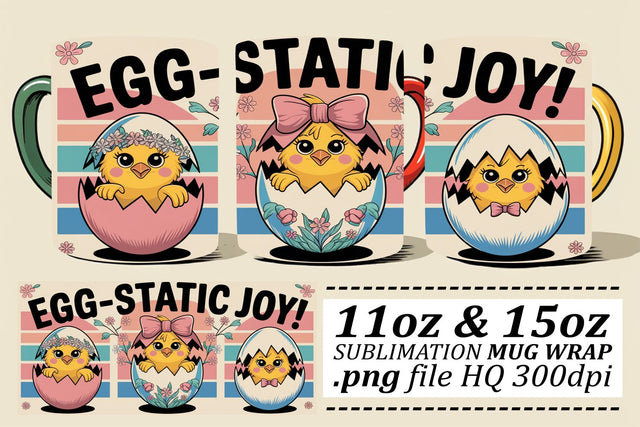 Versatile designs for mugs, express your personality! , Easter Sublimation afrosvg 