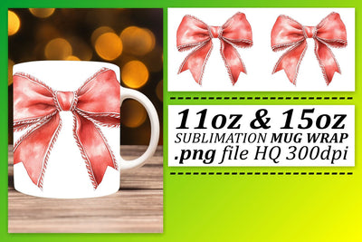Versatile designs, perfect for 11oz and 15oz mugs! , Bow Sublimation afrosvg 