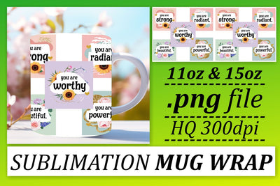 Versatile mug templates, ideal for any crafting project! , Quote Sublimation afrosvg 