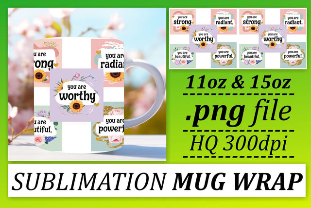 Versatile mug templates, ideal for any crafting project! , Quote Sublimation afrosvg 