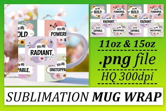 Versatile mug templates, ideal for any crafting project! , Quote Sublimation afrosvg 