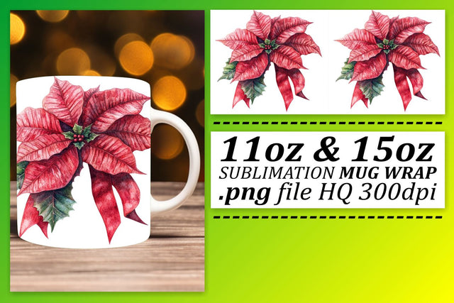 Versatile mug wrap templates, make your own creations! , Bow Sublimation afrosvg 