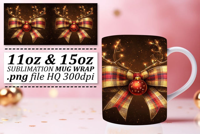 Versatile mug wrap templates, make your own creations! , Xmas Sublimation afrosvg 