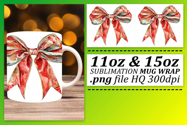 Versatile mug wrap templates, perfect for any style! , Bow Sublimation afrosvg 