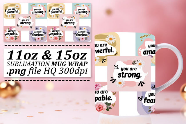 Versatile mug wrap templates, perfect for any style! , Quote Sublimation afrosvg 