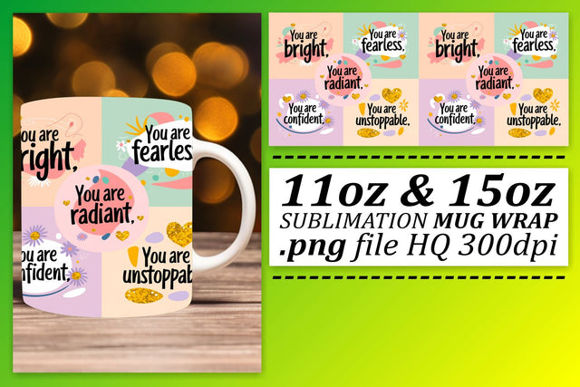 Versatile mug wrap templates, perfect for crafting! , Quote Sublimation afrosvg 