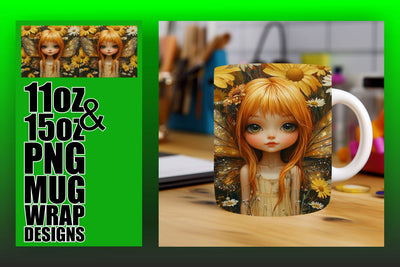 Versatile mug wraps, perfect for DIY and personalized gifts! , Fairy Sublimation HoodArtCraft 