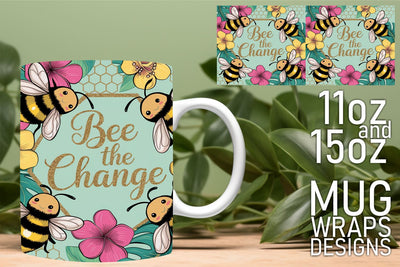 Versatile mug wraps, perfect for every creative project! , Bee Sublimation HoodArtCraft 