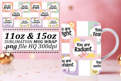 Versatile PNG mug wraps, perfect for any style! , Quote Sublimation afrosvg 