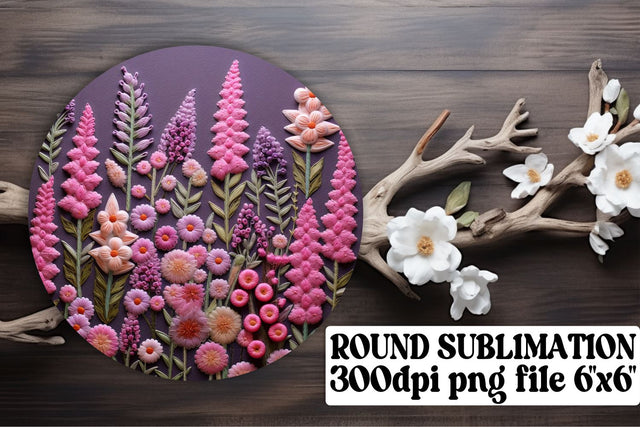 Versatile Sublimation Accessories - Embroidered Flowers, Circle, Keychain, Car Coaster Sublimation afrosvg 