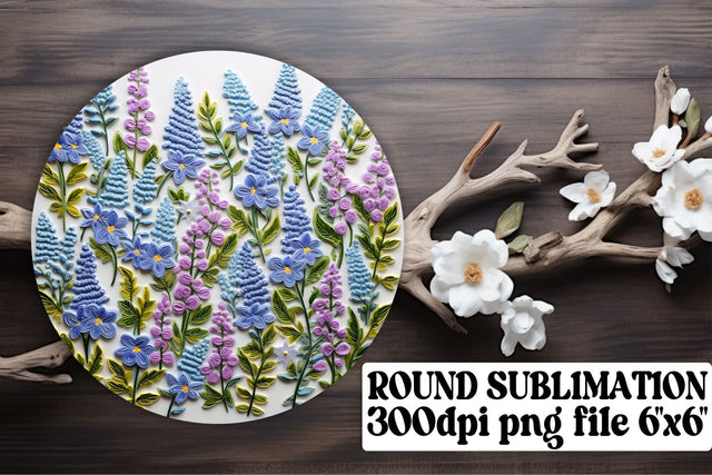 Versatile Sublimation Designs - 3D Embroidered Flowers, Round Ornaments, Circle, Keychain, Car Coaster Sublimation afrosvg 