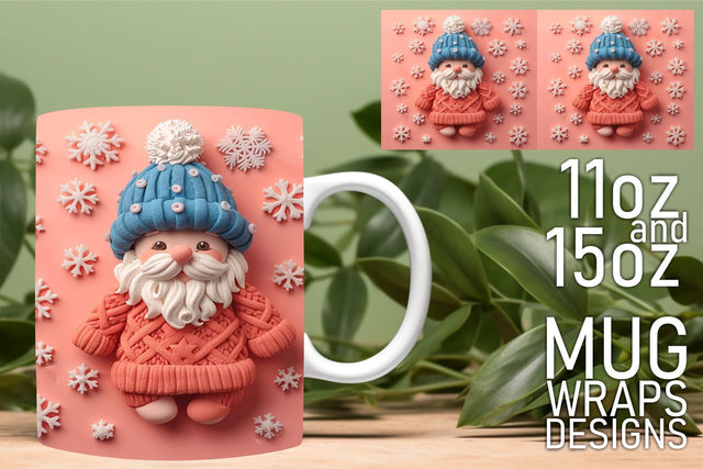 Versatile templates for sublimation, create unique mugs! , 3D Santa Sublimation HoodArtCraft 